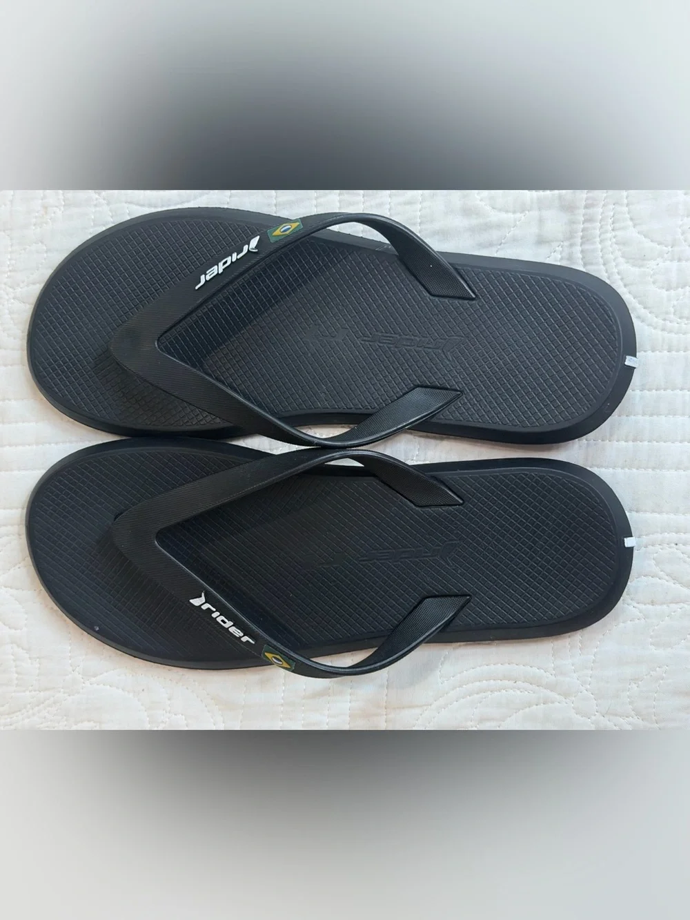 Rider R1 AD By Grendene Black Flip Flop Sandals Brazil 40 US/9 EU/42 Unisex
